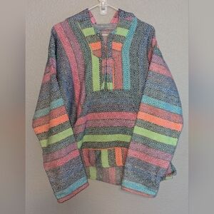 Molina Baja Multicolor Hoodie Made In Mexico Size Large